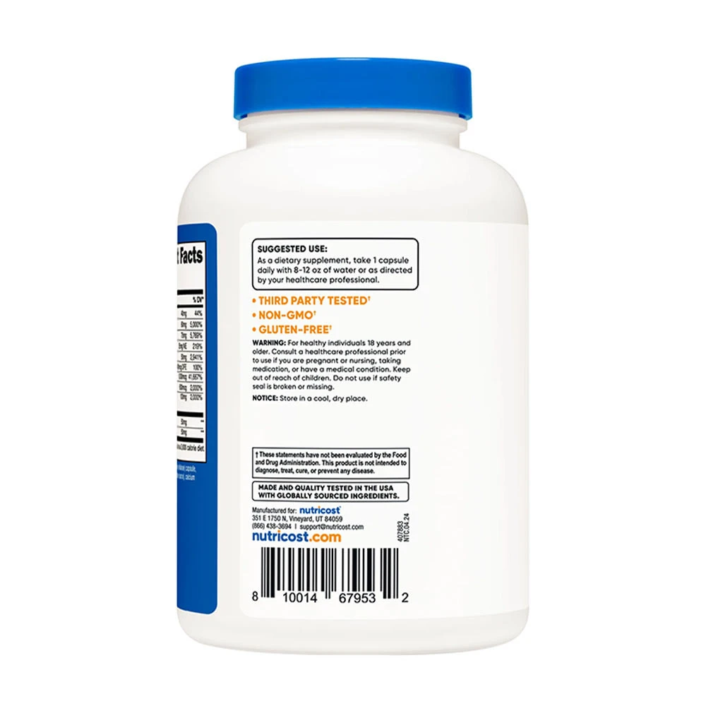 Nutricost - Vitamin B-komplex, 240 kapslar - Bild 3