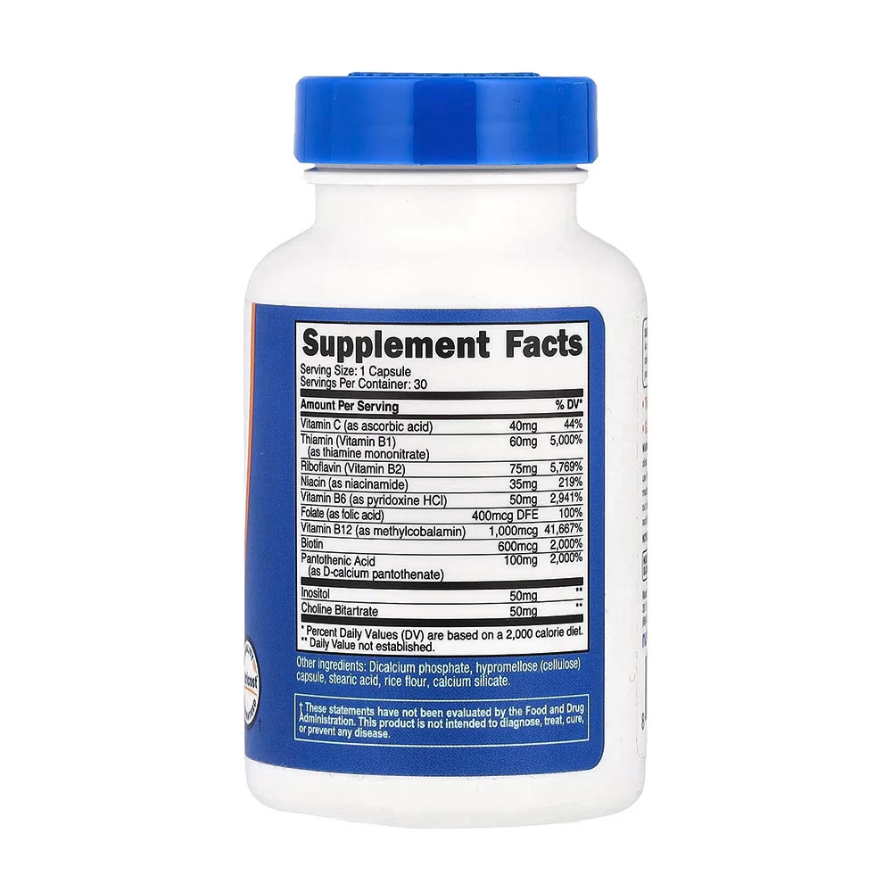 Nutricost - Vitamin B-komplex, 30 kapslar - Bild 2