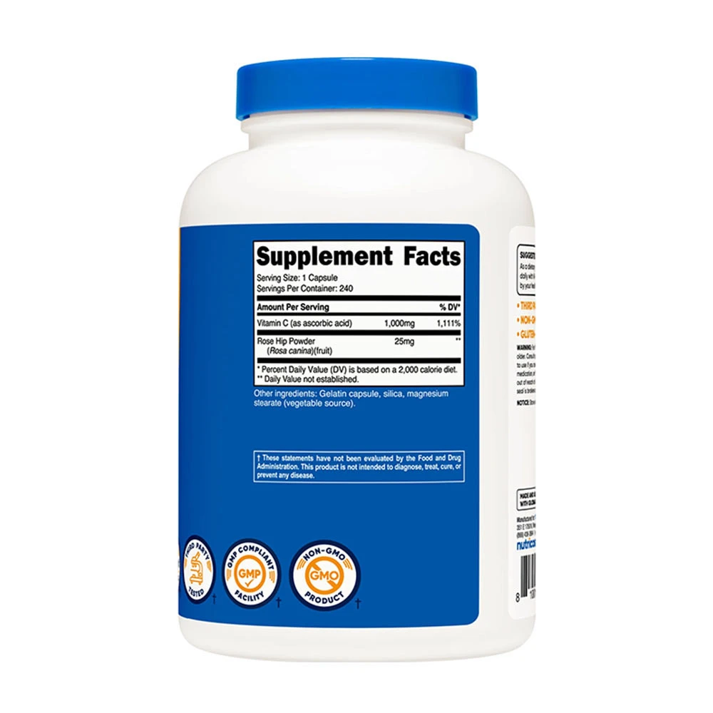 Nutricost - Vitamin C med Nyponkapslar, 240 kapslar - Bild 2