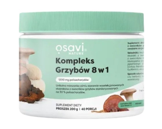 Osavi - 8-i-1 Svampkomplex, 200 g | Vitaminer och mineralerSvamptillskott | Apoteka