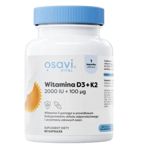 OSAVI Vitamin D3 + K2 2000 IU + 100 mcg (60 softgels)