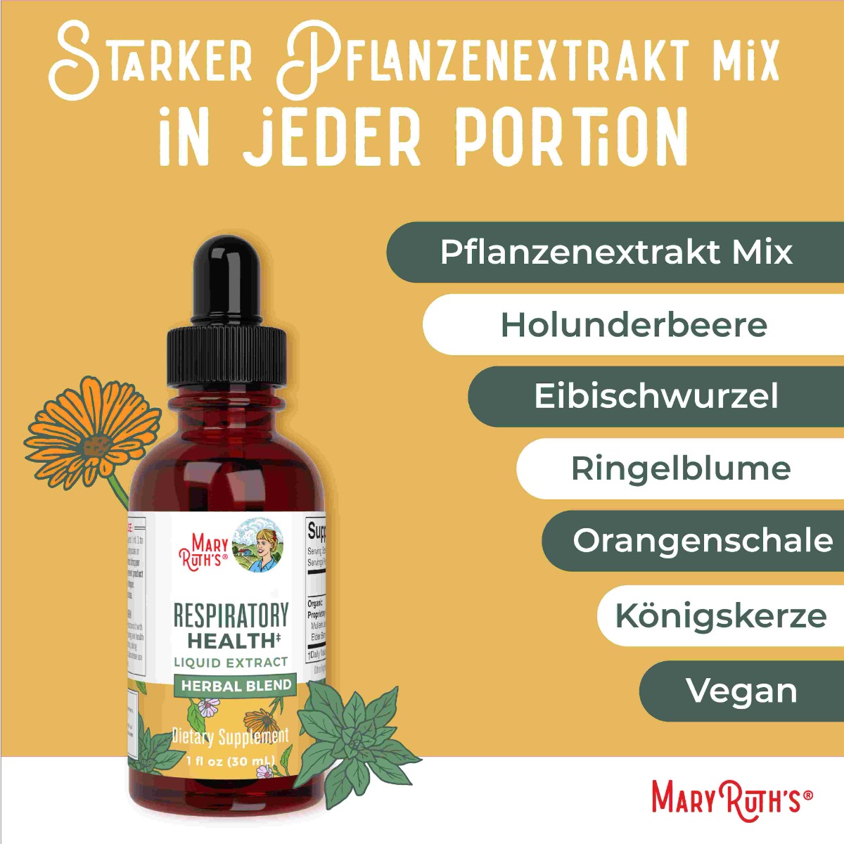 MaryRuth Organics - Ekologiska Droppar för Andningshälsa, 30 ml - Bild 6