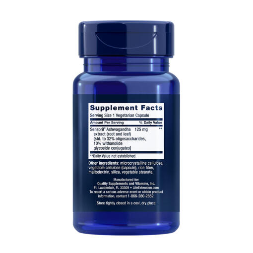 Life Extension - Optimerat Ashwagandhaextrakt, 60 kapslar - Bild 2