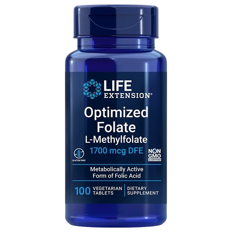 Life Extension - Optimerad Folate, 1700 mcg, 100 vegetabiliska tabletter | Vitaminer och mineralerEnstaka vitaminerFolat | Apoteka