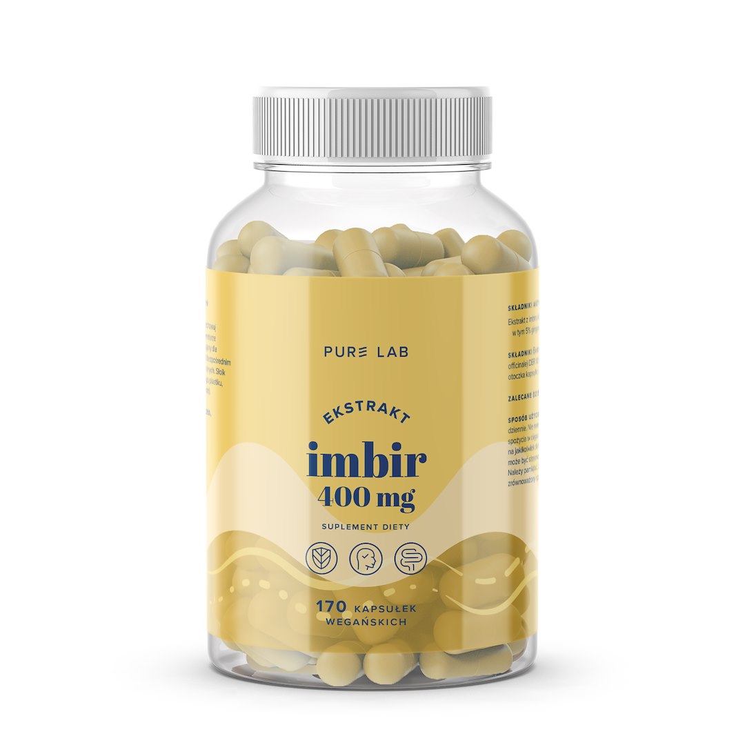 Pure Lab - Ingefäraextrakt, 400 mg (170 kapslar) | Vitaminer och mineralerHälsa och välbefinnandeÖrttillskottMatsmältningshälsaÖrter och växtbaserade preparat | Apoteka