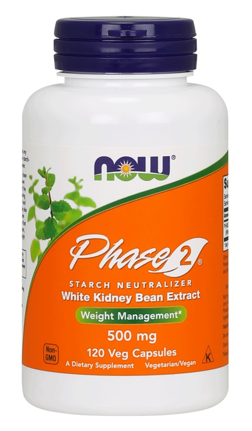 NOW Foods - Phase 2, Vitt Kidneybönsextrakt, 500 mg - 120 vegkapslar | Vitaminer och mineralerHälsa och välbefinnandeHälsokostVeganska produkter | Apoteka