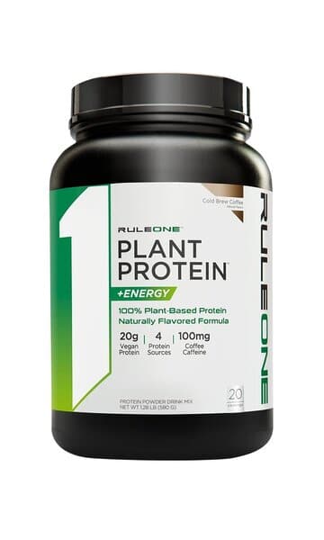Rule One - Plante Protein + Energi, Kallbryggt Kaffe - 640g | Veganska produkterHälsokostProteinerFitness och träning | Apoteka