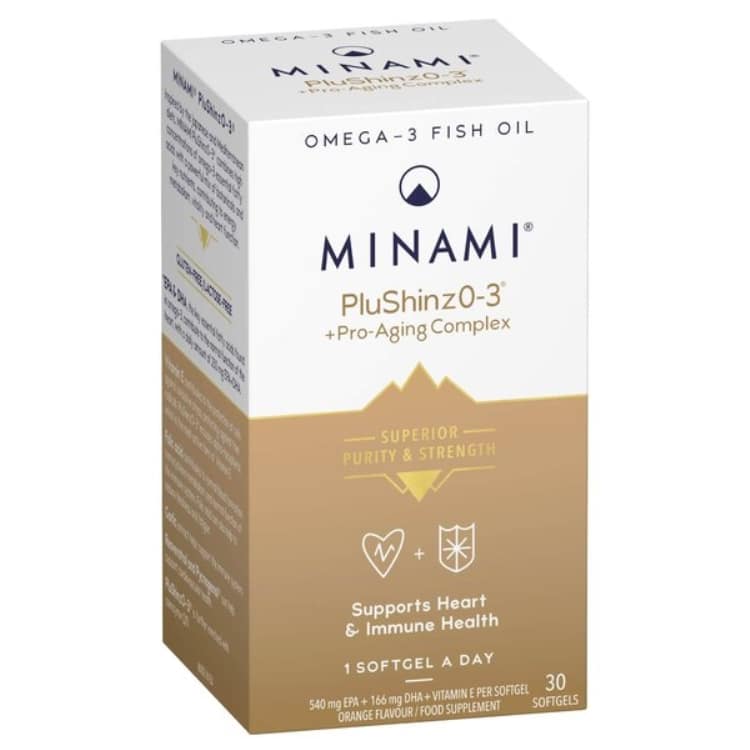 Minami - PluShinz 0-3 + Pro-Aging Complex, 30 mjukkapslar | Vitaminer och mineralerHälsa och välbefinnandeOmega & NäringsoljorImmunförsvar | Apoteka