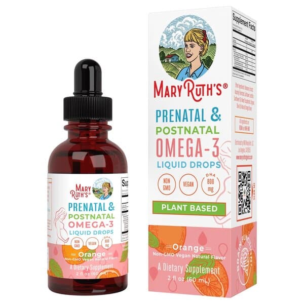 MaryRuth Organics - Prenatala och Postnatala Omega-3 Flytande Droppar, Apelsin - 60 ml | Veganska produkterHälsa och välbefinnandeHälsokostNordisk vitalitet | Apoteka