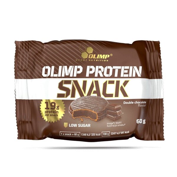 Olimp Nutrition - Protein Snack, Dubbel Choklad, 12 x 60g | HälsokostProteinerProteinbarsFitness och träning | Apoteka