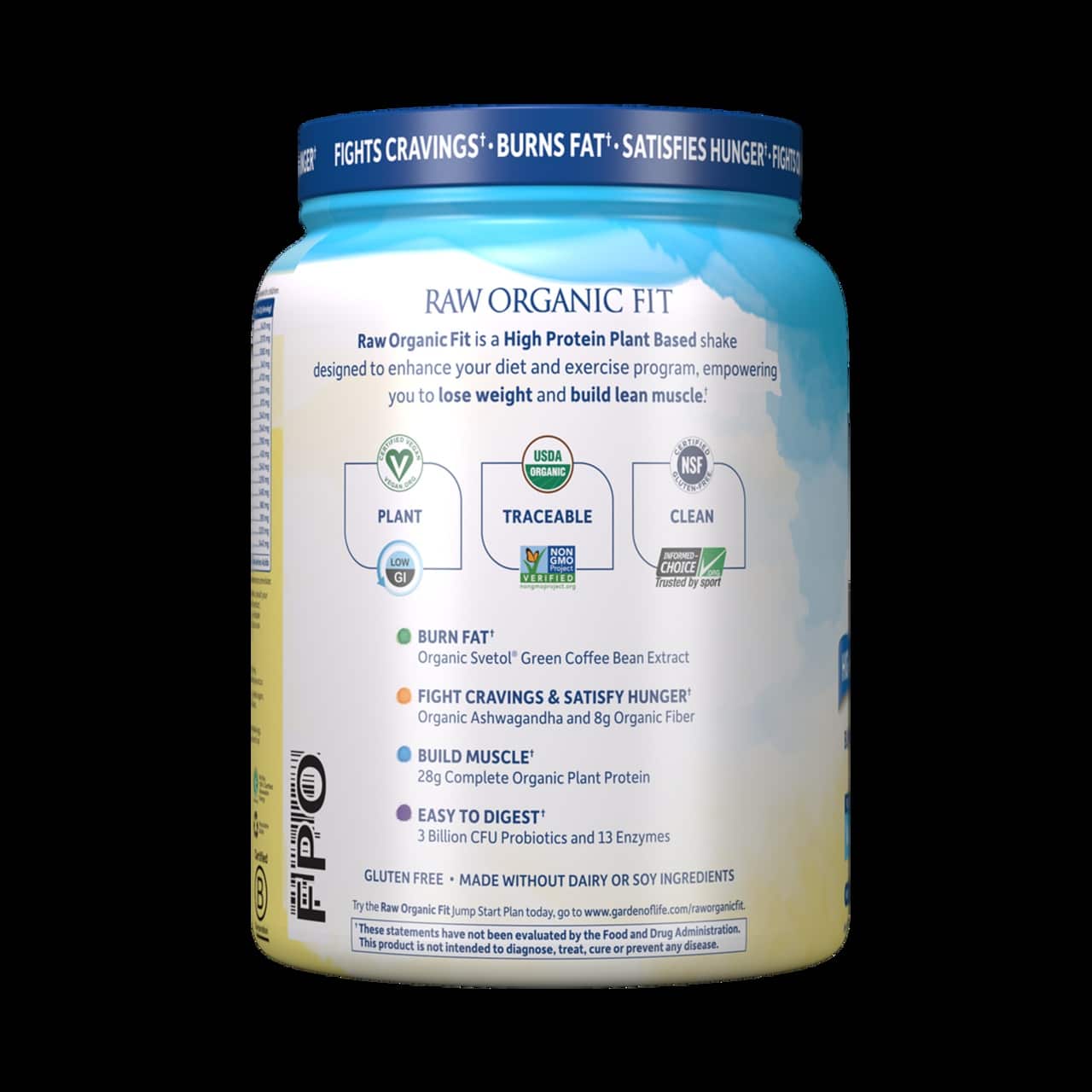 Garden of Life - Rå Ekologisk Fit, Vanilj, 930g - Bild 3