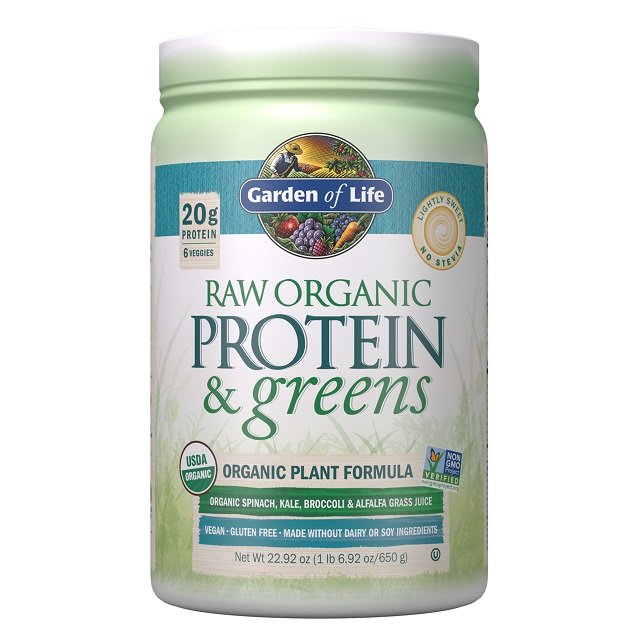 Garden of Life - Rått Ekologiskt Protein &amp; Grönsaker, Lätt Sötad - 650g | Veganska produkterHälsa och välbefinnandeHälsokostProteinerFitness och träningNordisk vitalitet | Apoteka