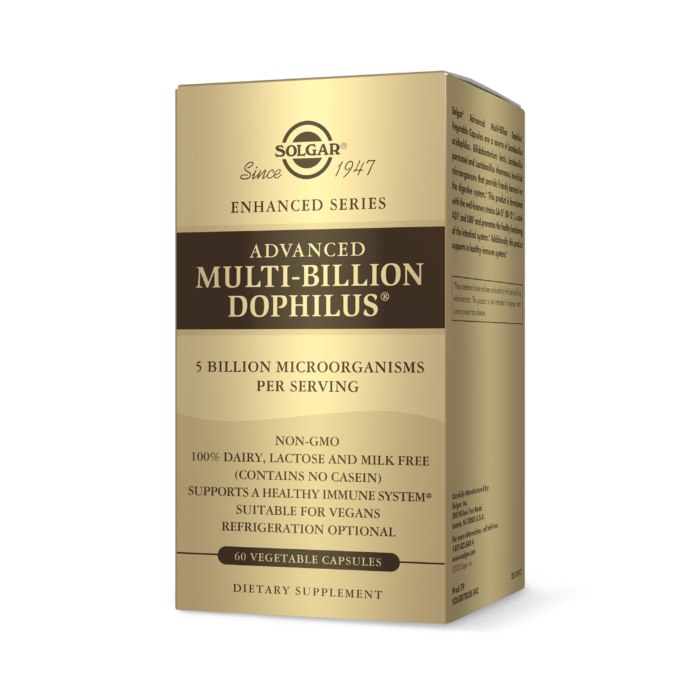 Solgar - Advanced Multi-Billion Dophilus, 60 kapslar | Vitaminer och mineralerHälsa och välbefinnandeMatsmältningshälsaProbiotikaAcidophilus – Mjölksyrabakterier för Mage & Tarmflora | Apoteka