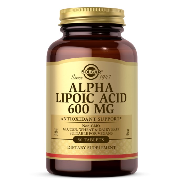 Solgar - Alfa-liponsyra, 600 mg (50 tabletter) | Vitaminer och mineralerHälsokostAlfa-liponsyra | Apoteka