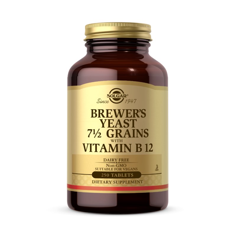 SOLGAR Brewer's Yeast 7 1/2 Grains with Vitamin B12 (250 tabs)