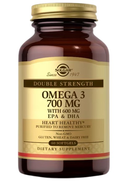 SOLGAR Double Strength Omega-3 (60 Softgels)