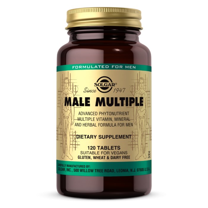 Solgar - Male Multiple, 120 tabletter | Vitaminer och mineralerMultivitaminerVissa vitaminerGinseng | Apoteka