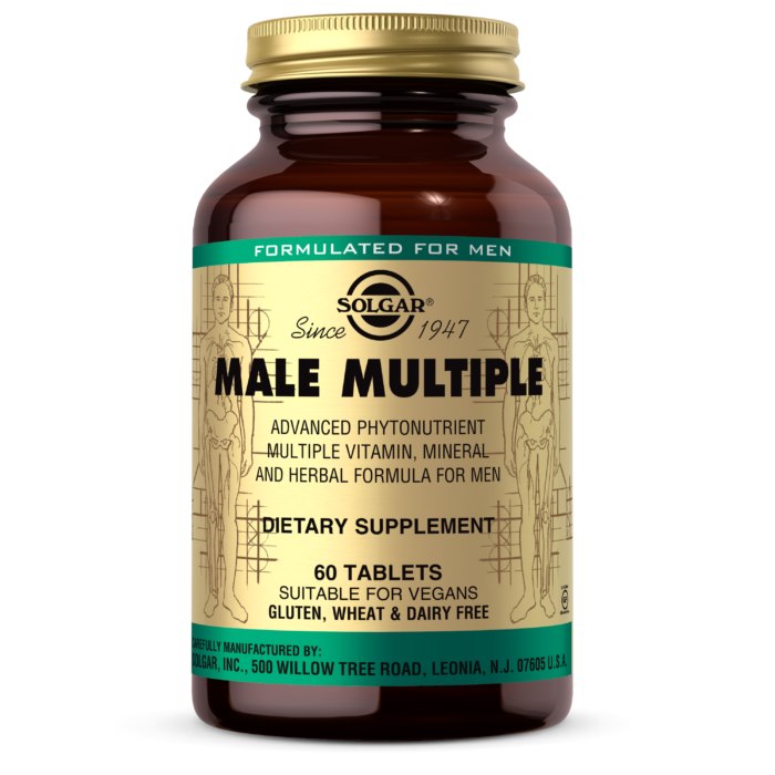 Solgar - Male Multiple, 60 tabletter | Vitaminer och mineralerMultivitaminerVissa vitaminerGinsengFolsyra | Apoteka