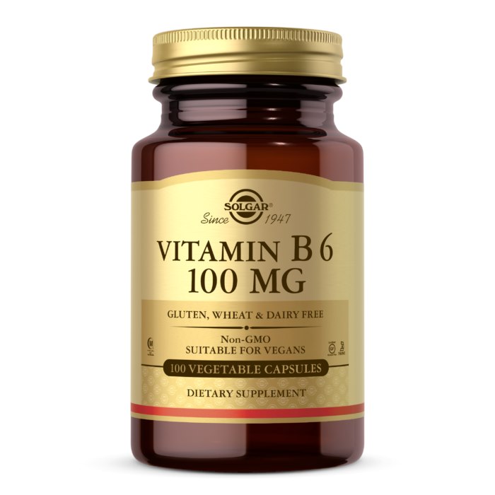 Solgar - Vitamin B6, 100 mg, 100 kapslar | Vitaminer och mineralerVissa vitaminer | Apoteka