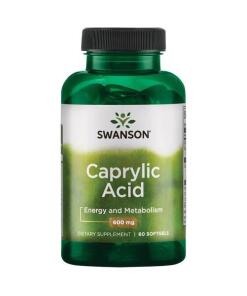 SWANSON Kwas kaprylowy 600mg 60 kaps