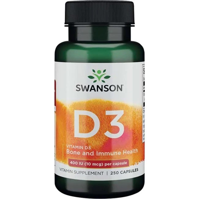 Swanson - Vitamin D-3, 400 IU, 250 kapslar | Vitaminer och mineralerHälsa och välbefinnandeVissa vitaminerD-vitaminHälsokost | Apoteka