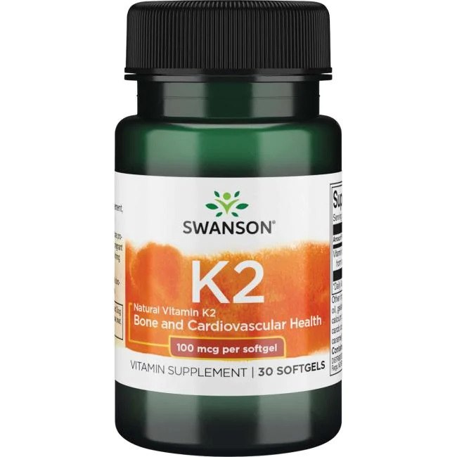 Swanson - Vitamin K2 Naturlig, 30 Mjukkapslar | Vitaminer och mineralerHälsa och välbefinnandeVissa vitaminerK-vitaminHälsokost | Apoteka