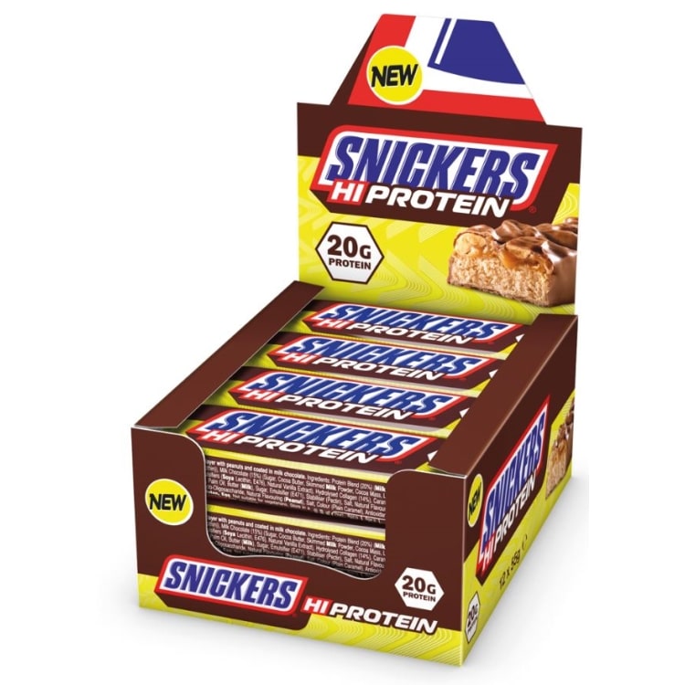Mars - Snickers Hi Protein Bars, Original, 12 stycken | HälsokostProteinerProteinbarsFitness och träning | Apoteka