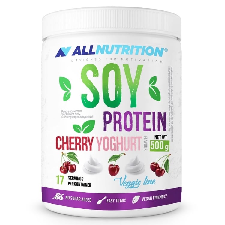 Allnutrition - Sojaprotein, körsbärsyoghurt, 500g | Vitaminer och mineralerProteinerSojaproteinFitness & Träning | Apoteka