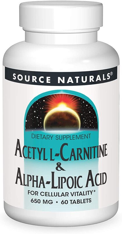Source Naturals Acetyl-L-Carnitine & Alpha-Lipoic Acid 650mg 60 Veg. Tablets