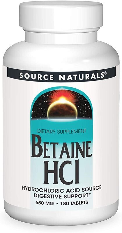Source Naturals - Betaine HCl, 650 mg, 180 tabletter - Bild 2