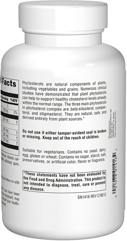 Source Naturals - Mega Strength Beta Sitosterol, 375 mg, 120 veg. tabletter - Bild 3