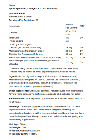 Orange - 8 x 10 tælle rør