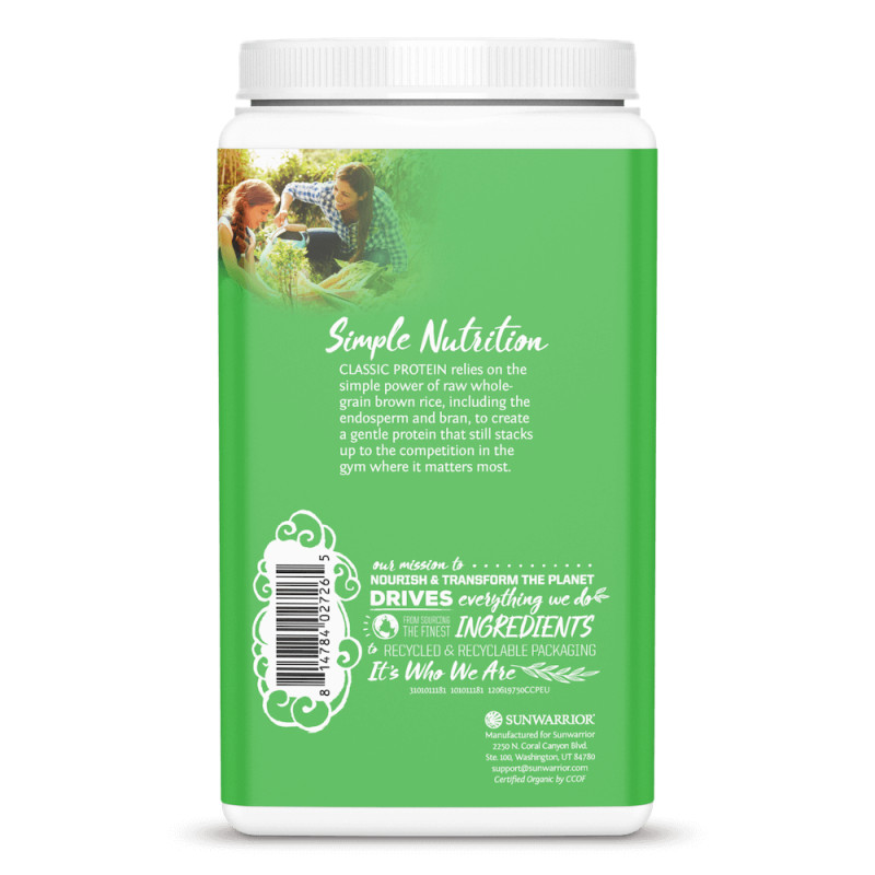 Sunwarrior - Classic Organic Chocolate Protein, 750 g Pulver - Bild 3