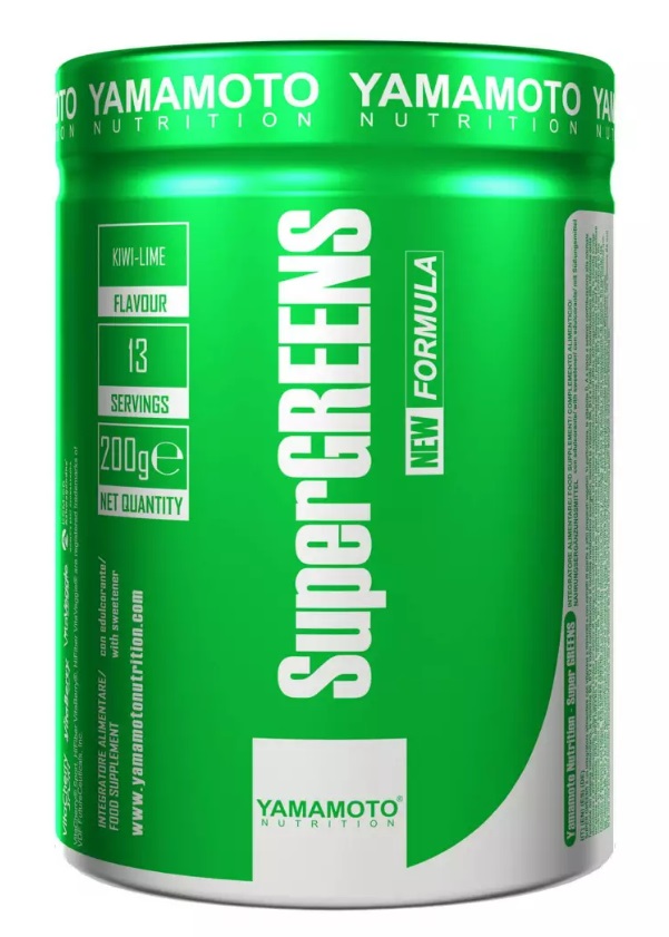 Yamamoto Nutrition - Super Greens, Kiwi-Lime, 200g | HälsokostSpirulina | Apoteka