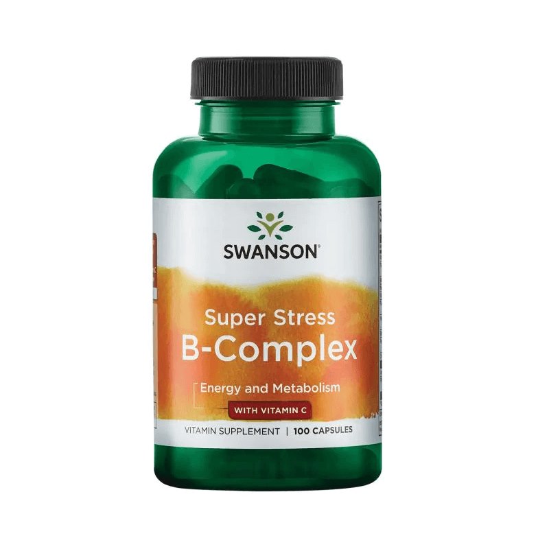 Swanson - Super Stress B-Komplex med Vitamin C, 100 kapslar | Vitaminer och mineralerHälsa och välbefinnande | Apoteka