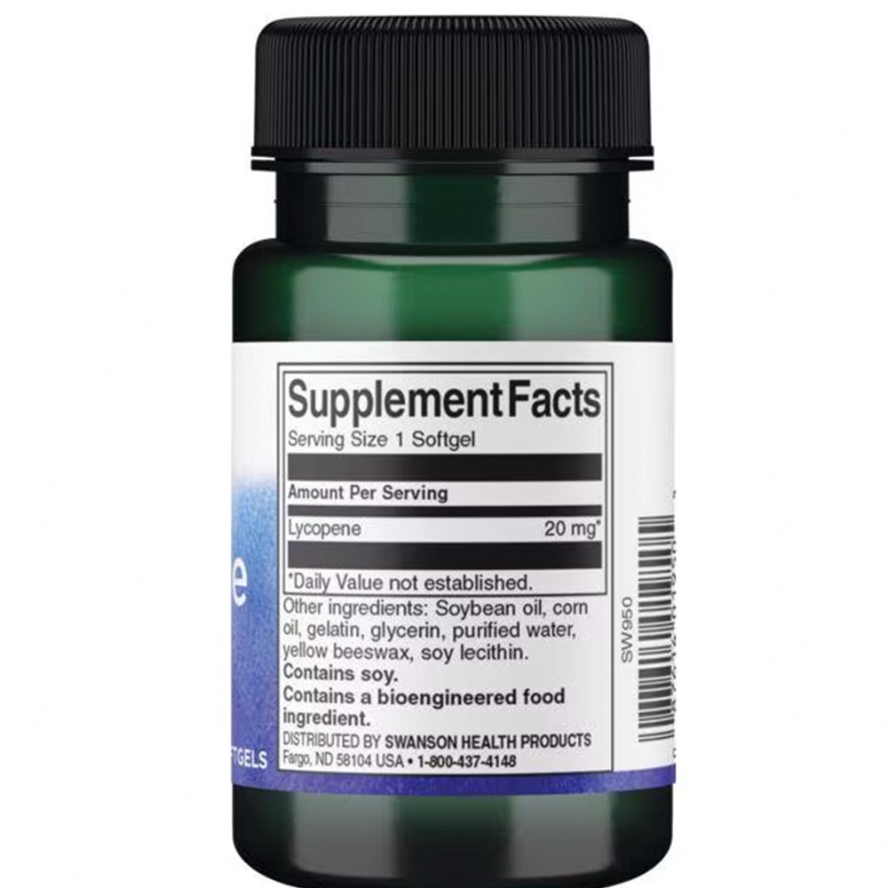 Swanson - Lycopene, 20 mg, 60 mjukkapslar - Bild 3