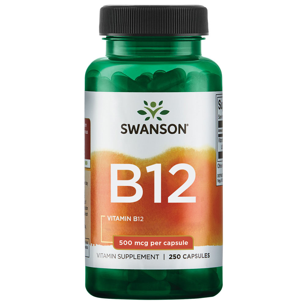 Swanson - Vitamin B12, 500 mcg, 250 kapslar - Bild 2