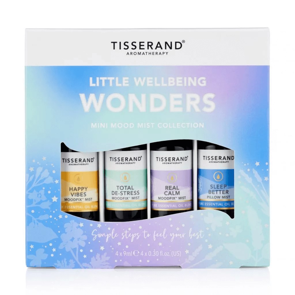 Tisserand Aromatherapy - Little Wellbeing Wonders, Mist Spray med Eteriska Oljor, 4 x 9 ml | Hälsa och välbefinnandeEteriska oljorEterisk oljaAromaterapi | Apoteka