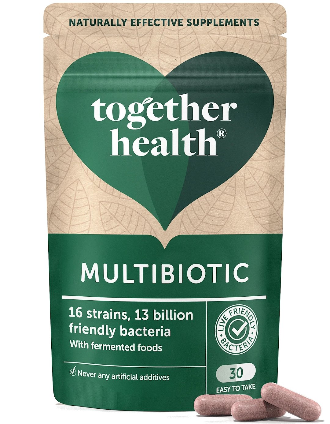 Together - TOGETHER Multibiotika Mikrobiomstöd med fermenterade livsmedel, 30 kapslar | Vitaminer och mineralerMatsmältningshälsaProbiotikaAcidophilus – Mjölksyrabakterier för Mage & Tarmflora | Apoteka