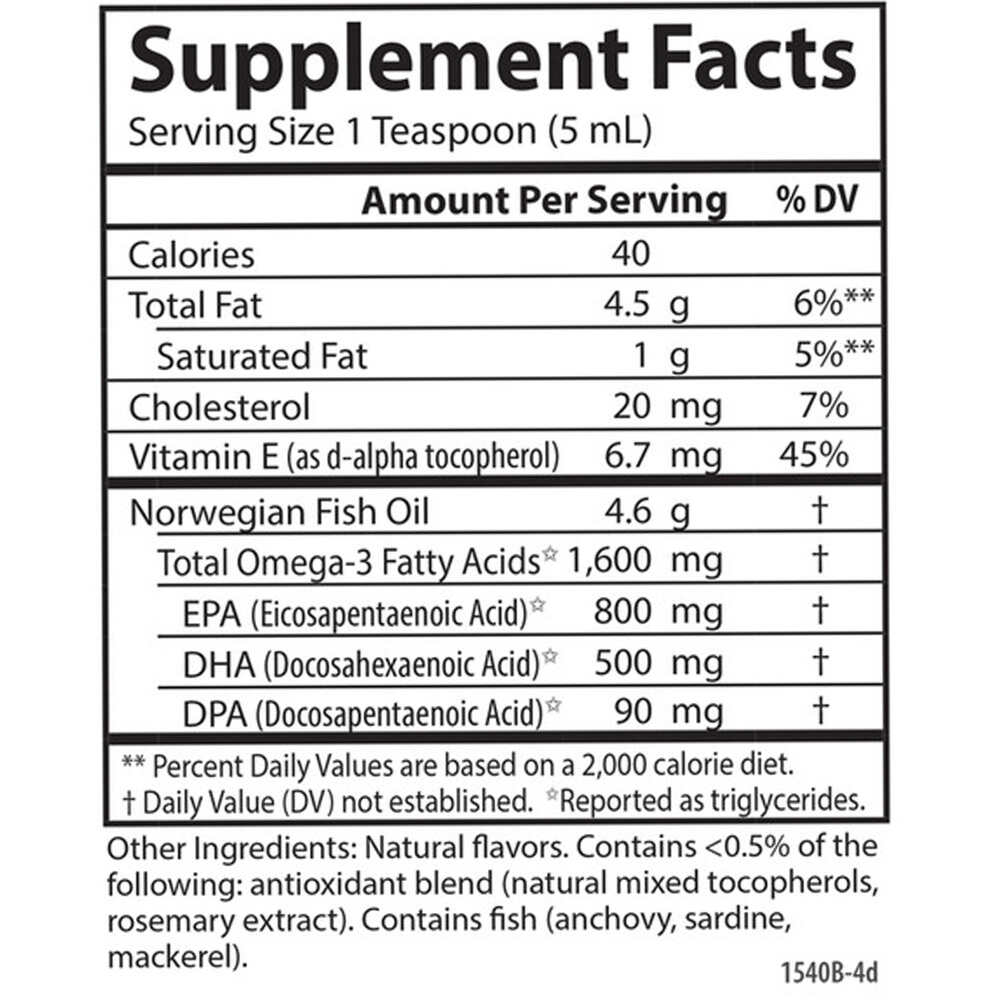 Carlson Labs - Den Allra Finaste Fiskoljan, Naturlig Apelsin - 500 ml - Bild 3