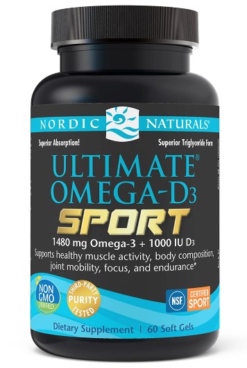 Nordic Naturals - Ultimate Omega-D3 Sport, 1480mg Citron - 60 mjuka kapslar | Vitaminer och mineralerHälsa och välbefinnandeOmegas - EFA - CLA - oljorHälsokost | Apoteka