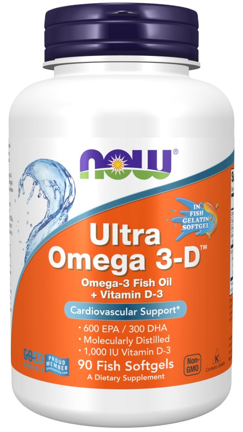 NOW Foods - Ultra Omega 3-D med Vitamin D-3, 90 mjukkapslar | Vitaminer och mineralerOmega & NäringsoljorOmega och fiskolja | Apoteka