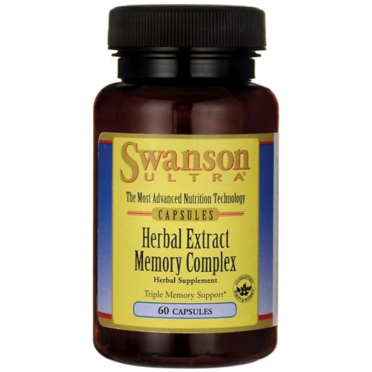 Swanson - Minneskomplex av Örtextrakt, 60 kapslar | Hälsa och välbefinnandeMental fokus och minneHälsokost | Apoteka