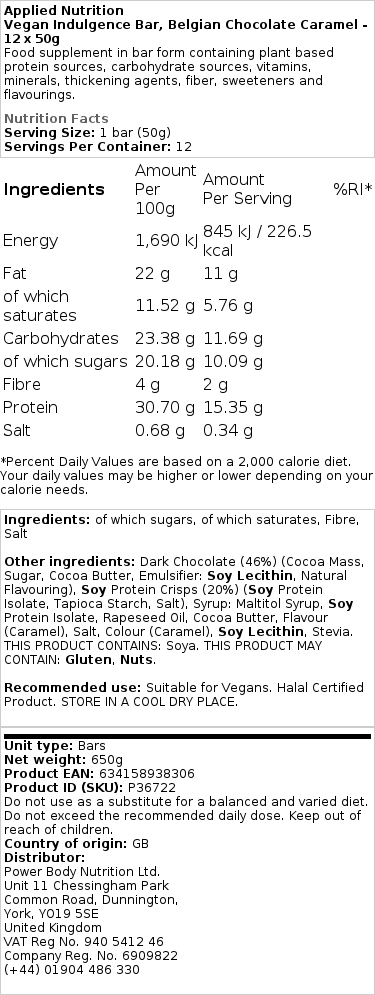 belgisk chokoladekaramel - 12 x 50g