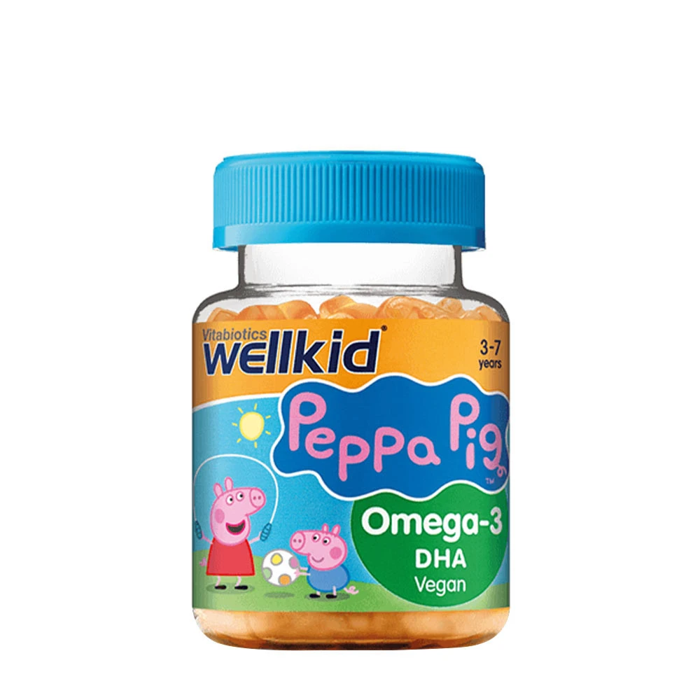 Vitabiotics - Wellkid Peppa Pig Omega-3 DHA, 30 Gummies, Apelsin | Hälsokost | Apoteka
