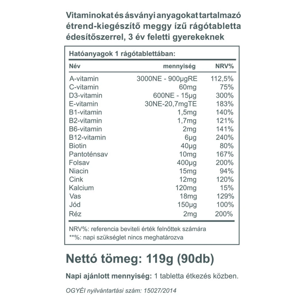 Vitaking - Multivitamin för Barn, 90 Tuggtabletter - Bild 3