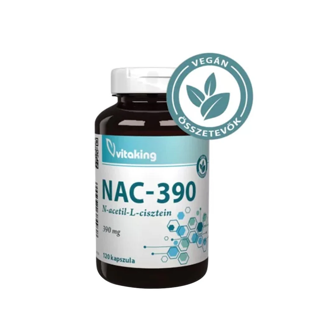 Vitaking NAC-390 (N-acetyl-L-cysteine) 390 mg (120 Capsules)