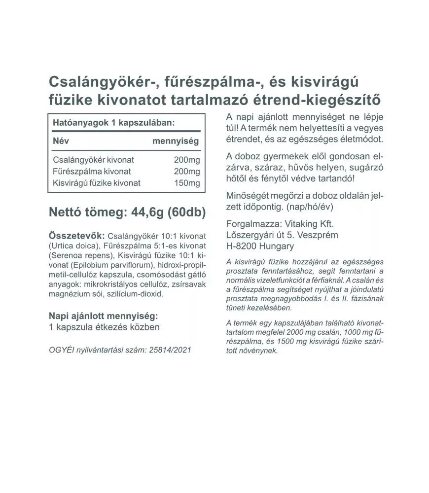 Vitaking - Prostate Complex, 60 kapslar - Bild 2