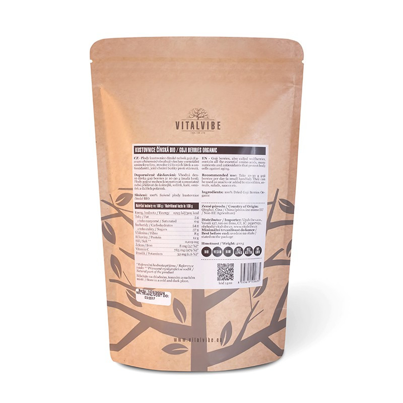 Vitalvibe - Ekologiska Gojibär, 400 g - Bild 2