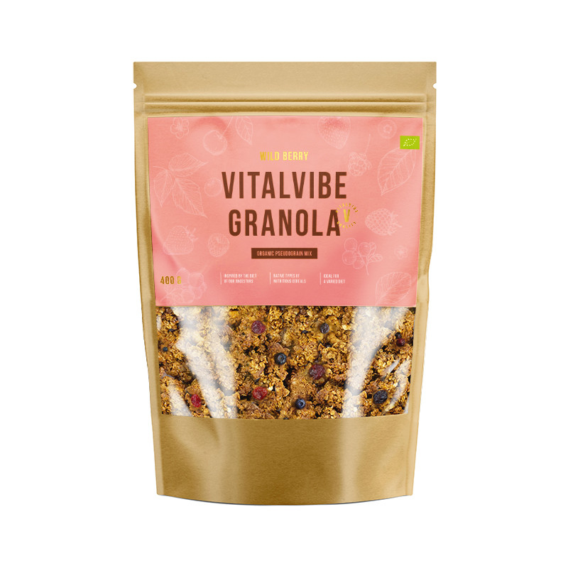 Vitalvibe - Granola Wild Berry Ekologisk, 250 g | Nya produkter | Apoteka